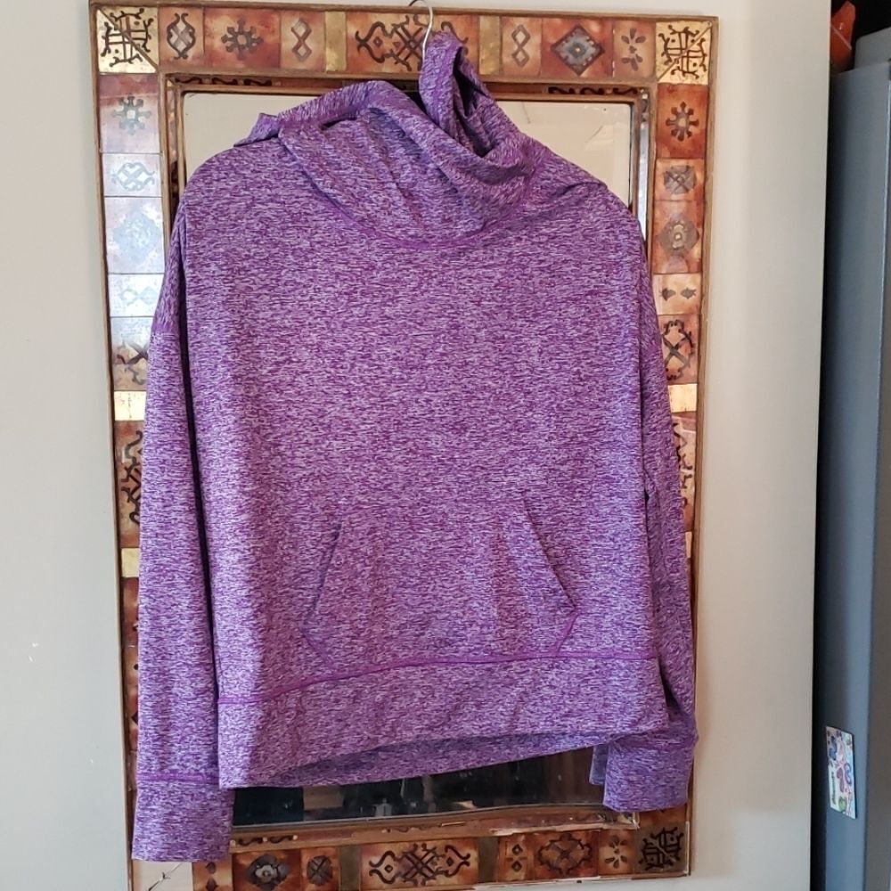 Large high neck fleece lined hoodie